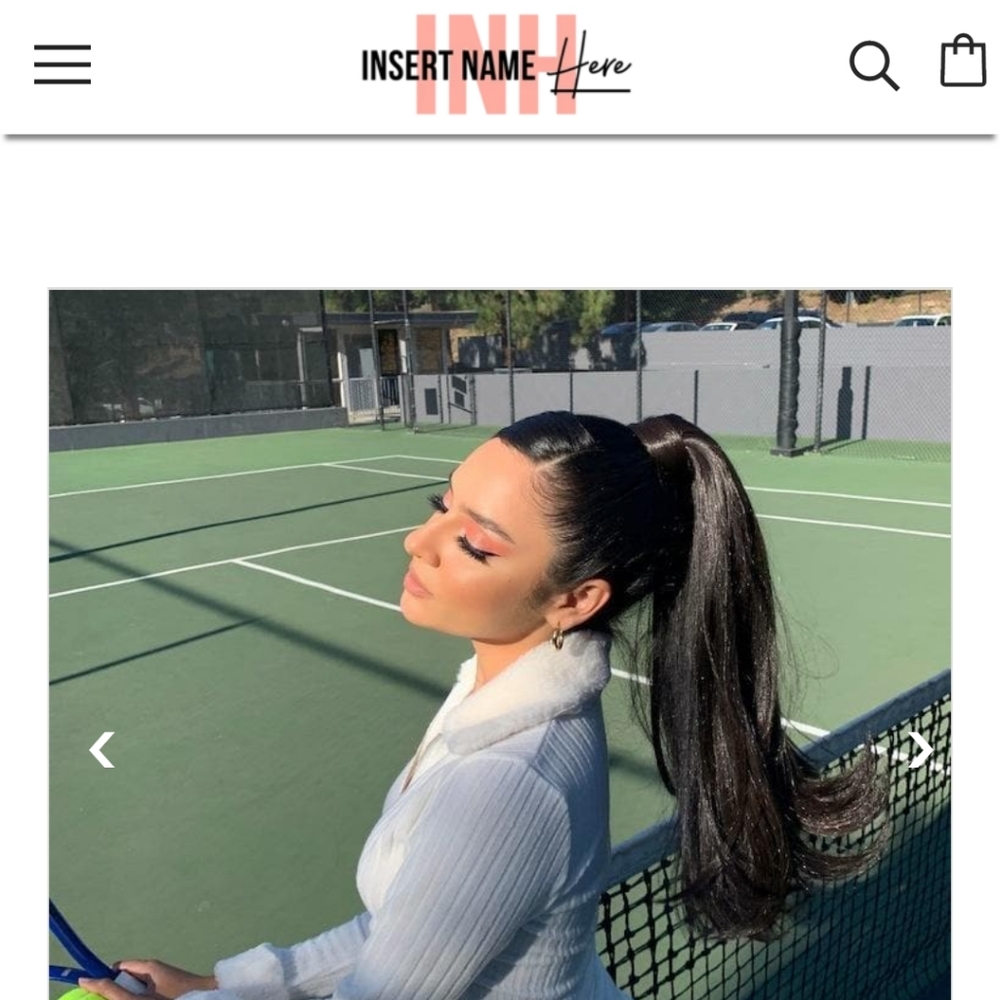 INH Insert Name Here Lola Ponytail Jet Black